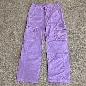 American Eagle purple cargo pant size 8